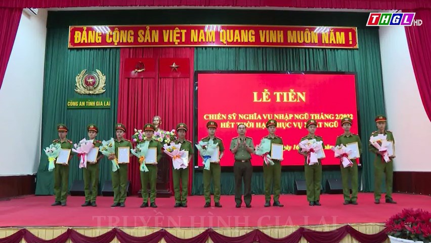 Công an tỉnh Gia Lai tổ chức Lễ tiễn chiến sỹ nghĩa vụ hết thời hạn phục vụ xuất ngũ