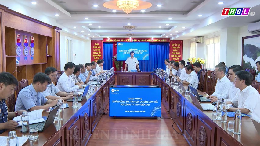 Đồng chí Phó Chủ tịch UBND tỉnh Gia Lai Nguyễn Hữu Quế làm việc với Công ty Thủy điện Ya Ly