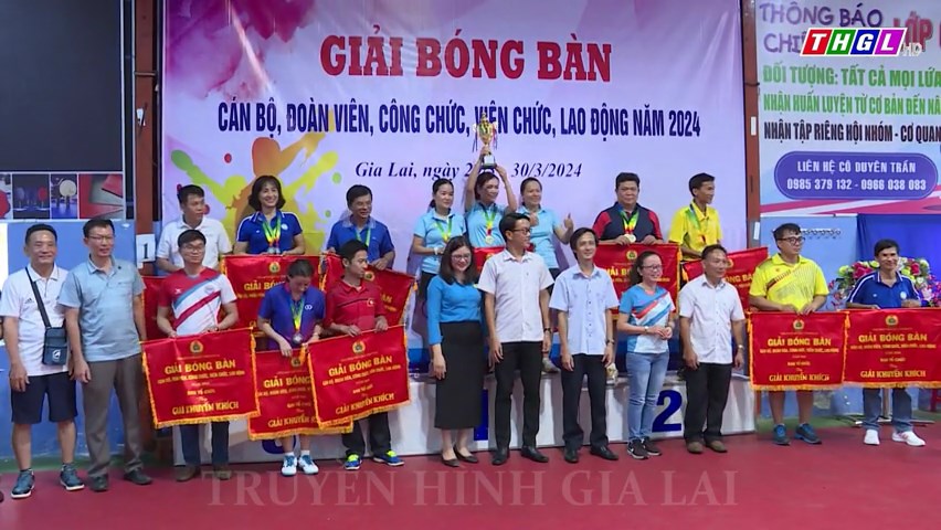 Đài PT-TH Gia Lai giành giải Nhất toàn đoàn Giải bóng bàn CNVCLĐ tỉnh Gia Lai năm 2024