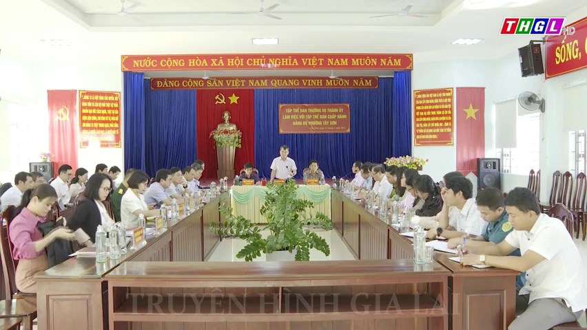 Ban Thường vụ Thành ủy Pleiku làm việc với Ban Chấp hành Đảng bộ phường Tây Sơn