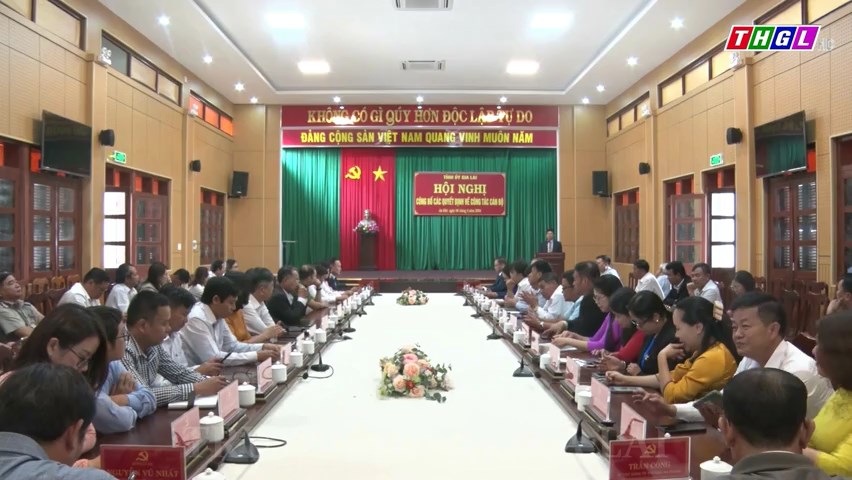 Hội nghị công bố quyết định của Ban Thường vụ Tỉnh ủy về công tác cán bộ tại thị xã An Khê