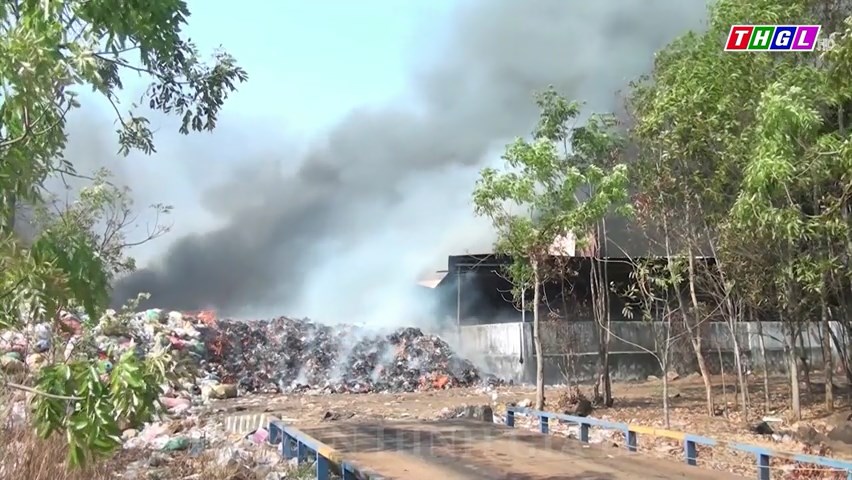 Cháy tại nhà máy xử lý rác huyện Chư Sê