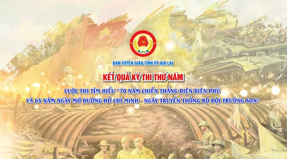 Kết quả kỳ thi thứ 5 -Cuộc thi tìm hiểu“70 năm Chiến thắng Điện Biên phủ và 65 năm ngày mở đường Hồ Chí Minh – Ngày truyền thống Bộ đội Trường Sơn”