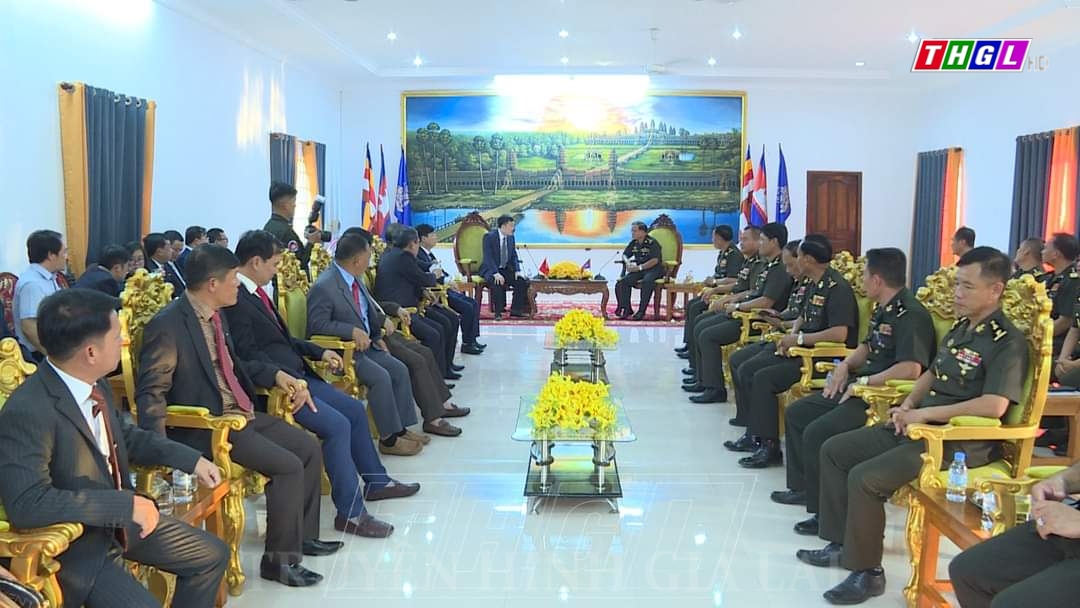 Đoàn lãnh đạo cấp cao tỉnh Gia Lai thăm, chúc Tết Cổ truyền Chol Chnam Thmay Bộ Tư lệnh Quân khu IV, Quân đội Hoàng gia Campuchia